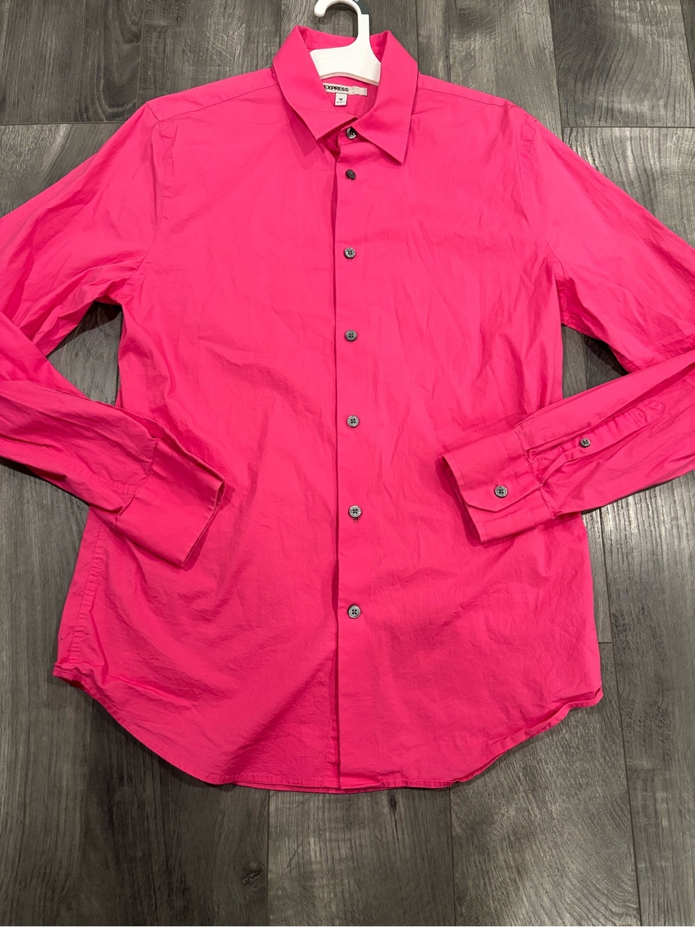 Express Men’s Button-Up Shirt in Bright Pink